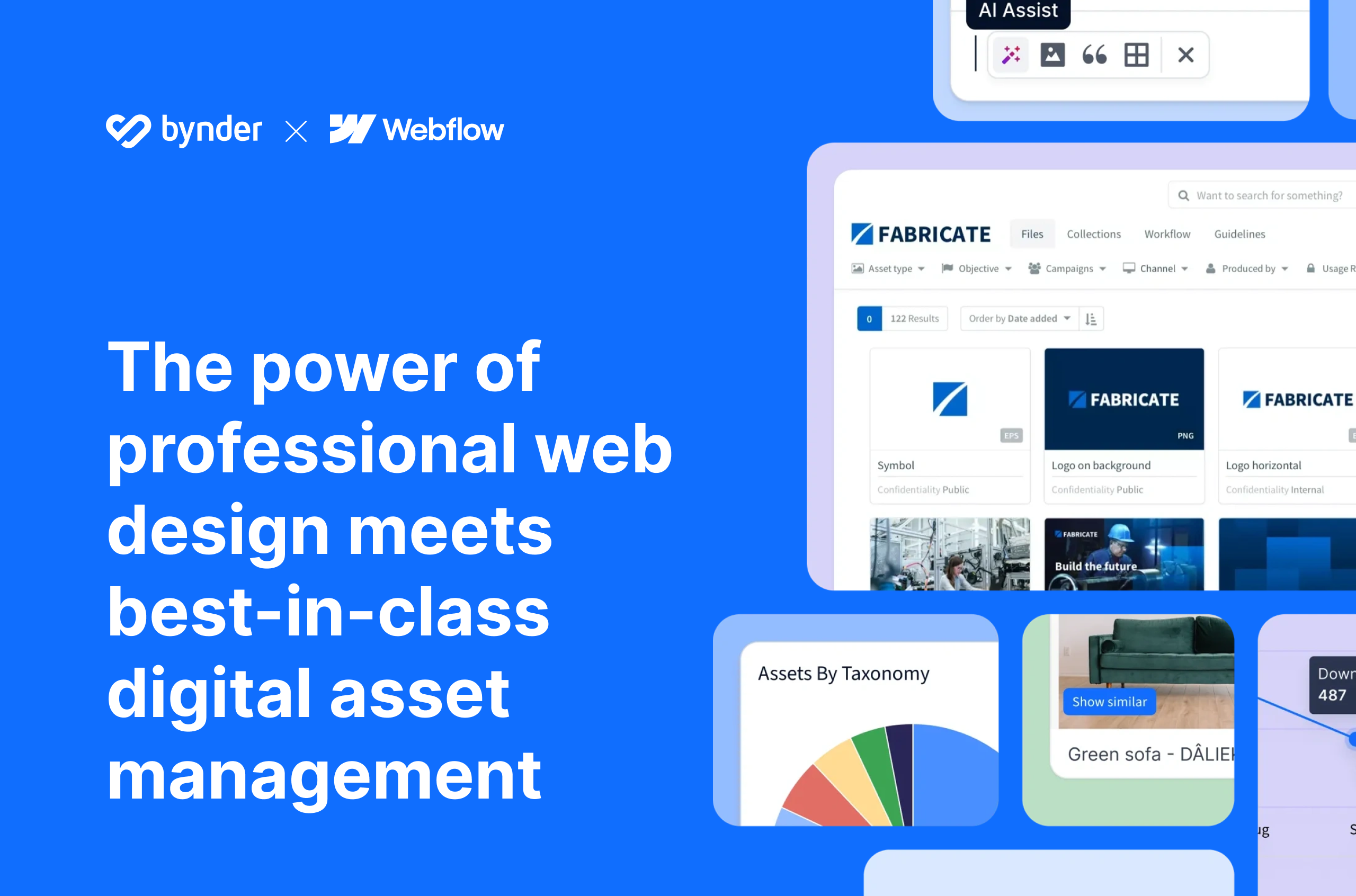Bynder asset management for Webflow