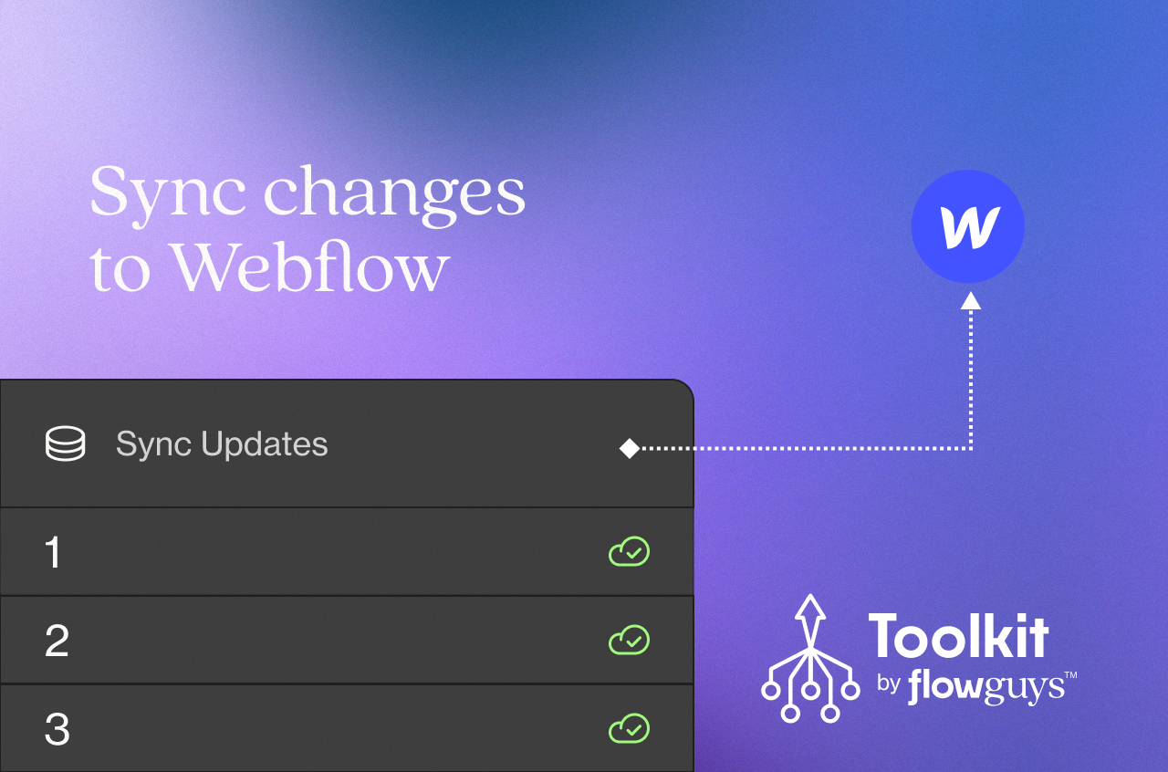 Sync changes to Webflow