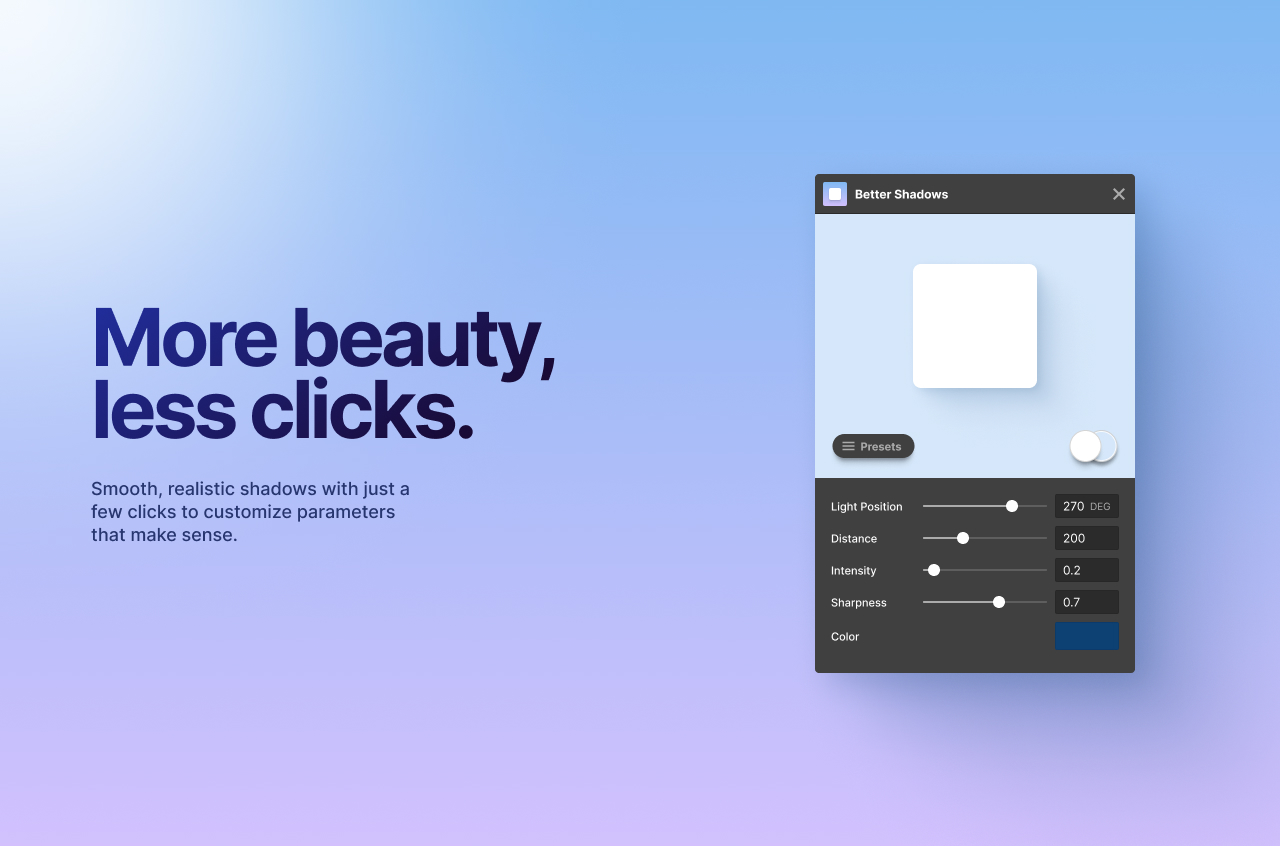 More beauty, less clicks.