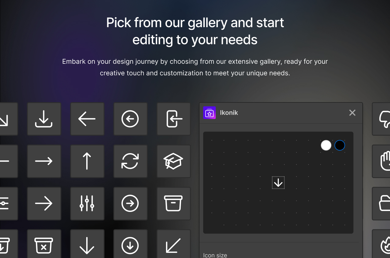 Ikonik aims to empower Webflow designers to streamline and elevate their creative projects with our expansive collection of over 10k open-source icons.