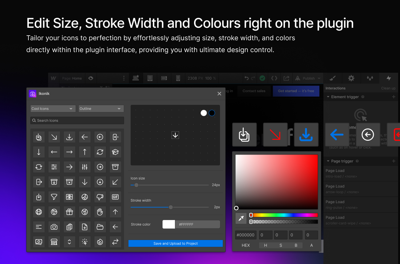 Ikonik aims to empower Webflow designers to streamline and elevate their creative projects with our expansive collection of over 10k open-source icons.
